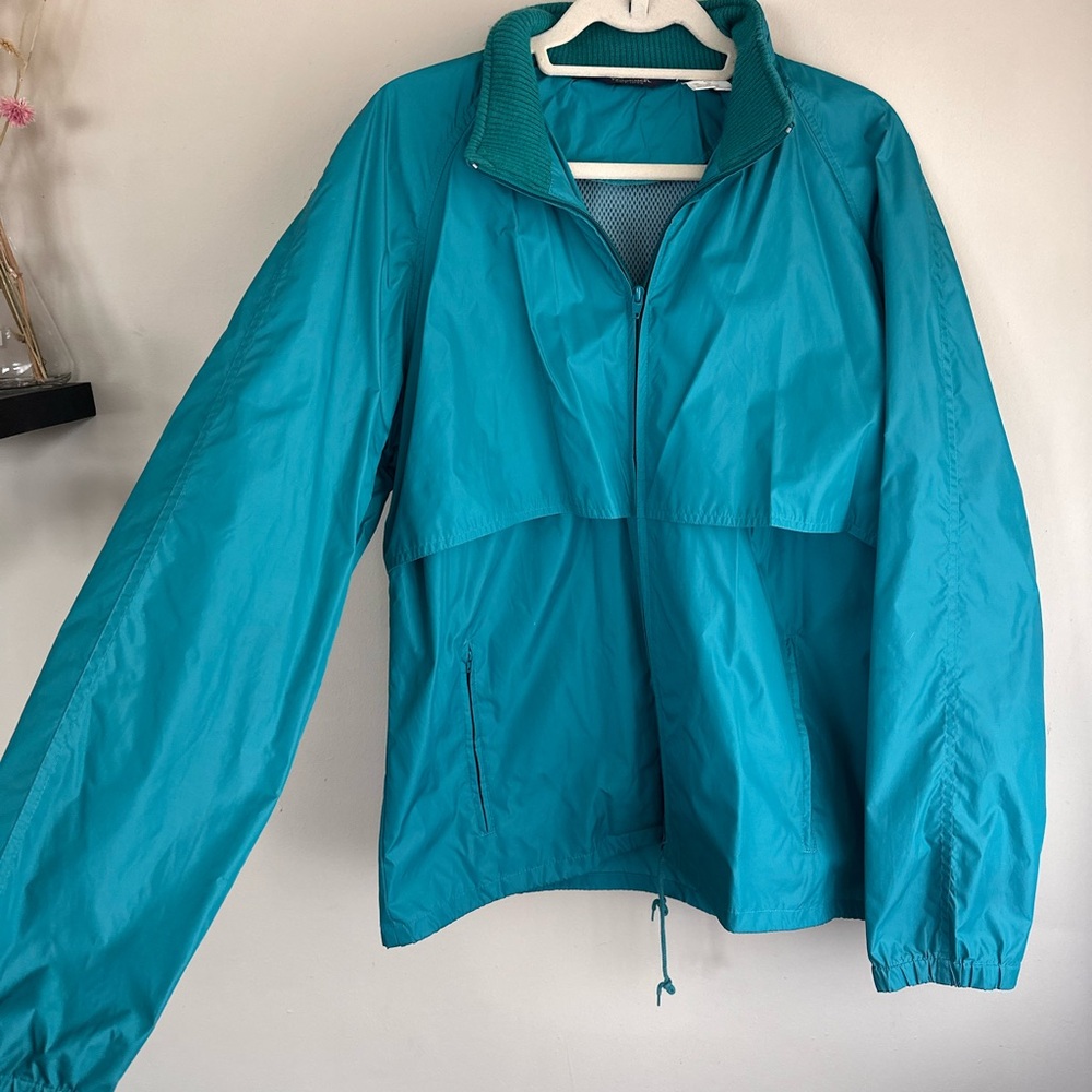 Vintage Woolrich Teal Windbreaker Rain Jacket